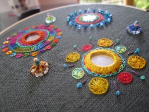 Shisha mirror work sampler