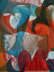 Stitched textile by Mary Rodriguez