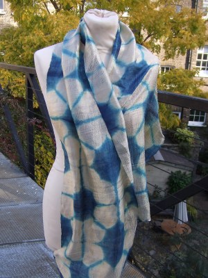 raw silk shibori