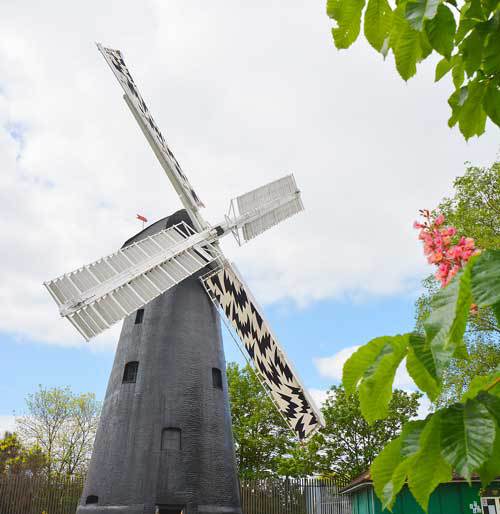 Windmill with sails